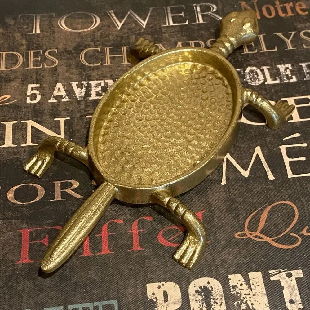 OpalHouse Decorative Jungalow Gold Paint Turtle Tray NWT